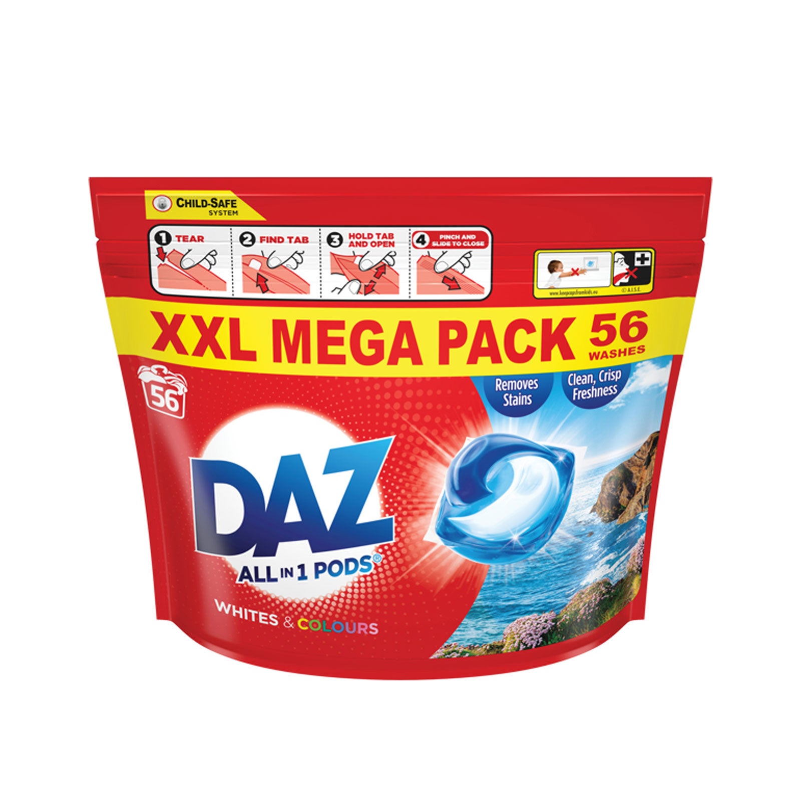 Daz Laundry Pods - Mega pack (56w) - whites & colours - Pre order now for early Nov delivery