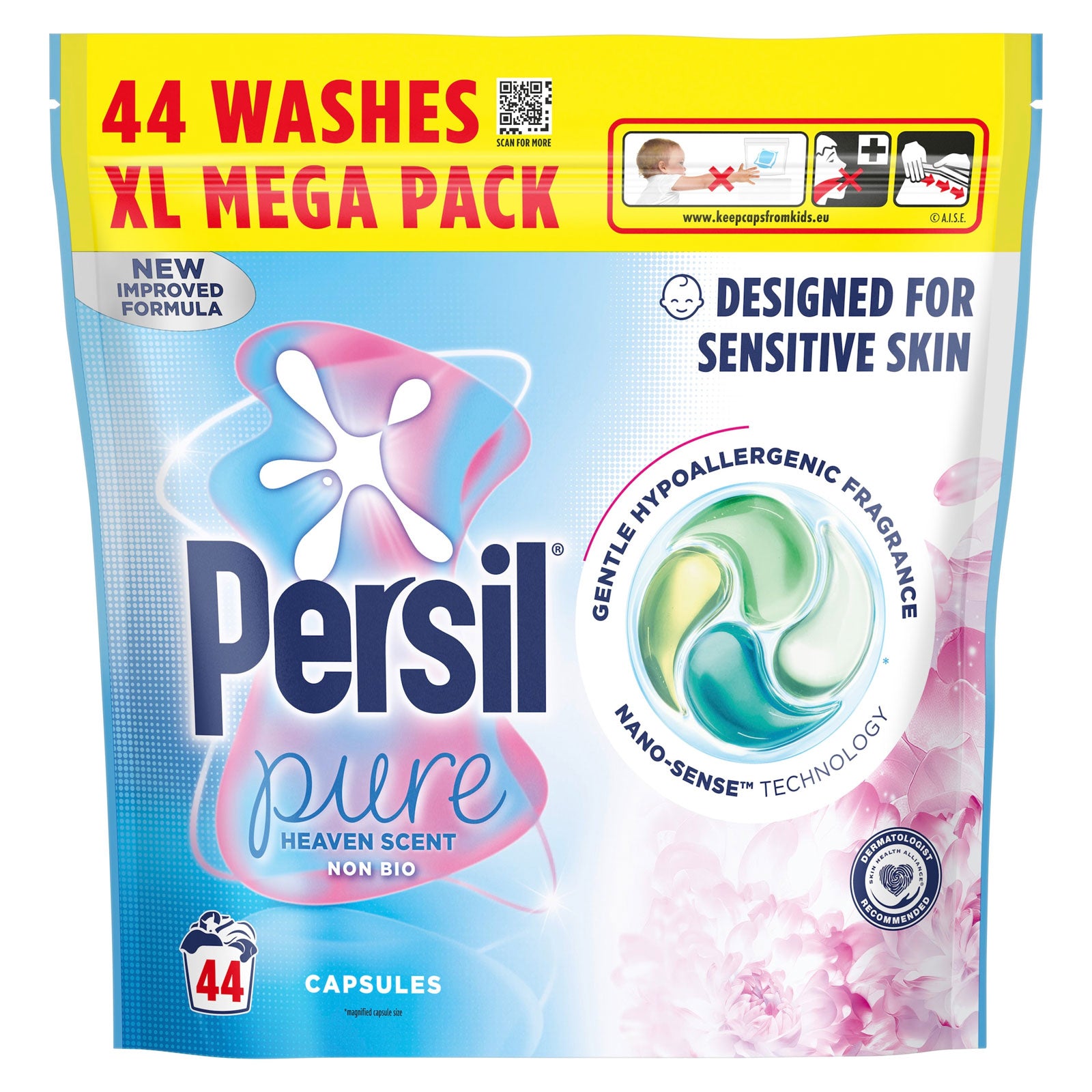 Persil Pods- Heaven Scent - 44w for Sensitive Skin - Pre order now for Mid August Shipping