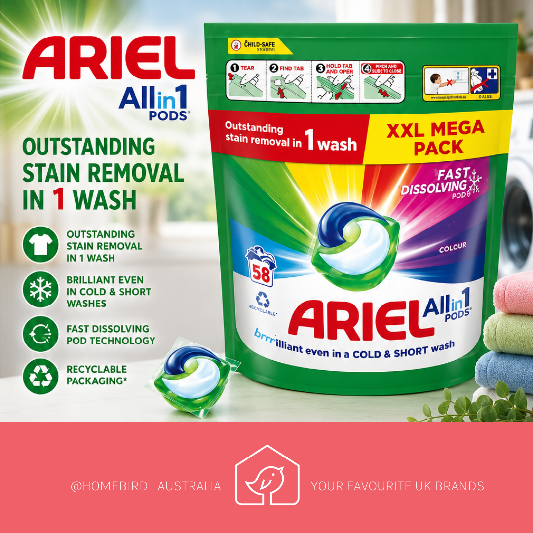 Ariel All in One Pods – Colour – 58 Washes Mega Pack