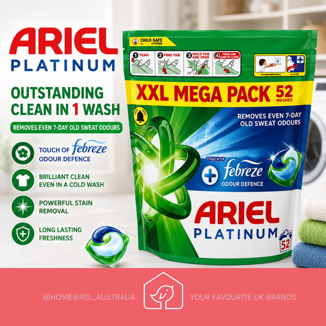 Ariel Platinum Pods – With Febreze Odour Defence – 52 Washes