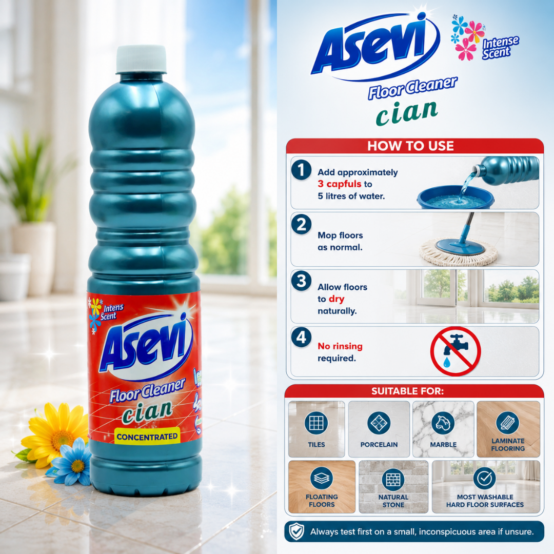 Asevi Floor Cleaner – Cian – 1 Litre