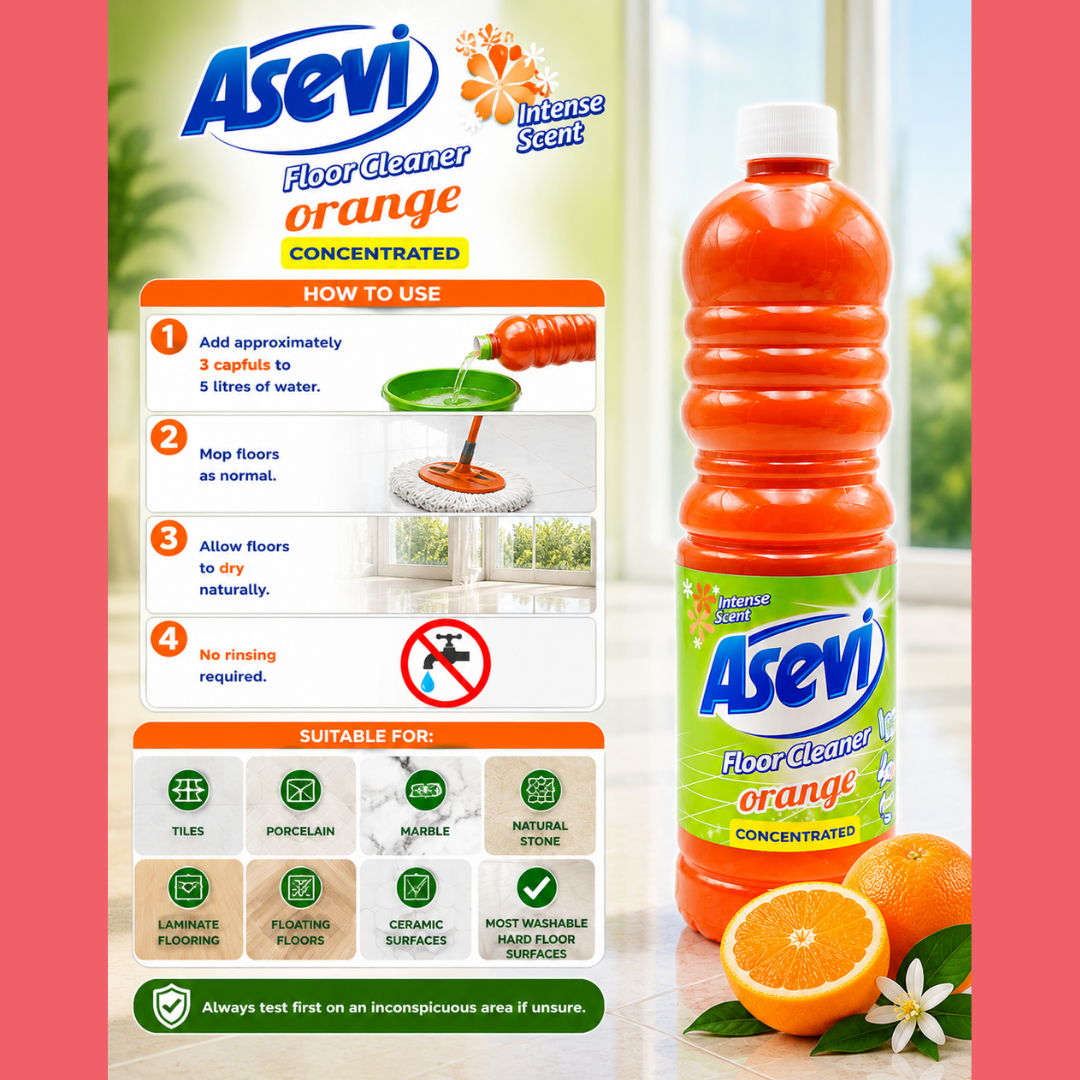 Asevi Floor Cleaner Orange - 1 Litre