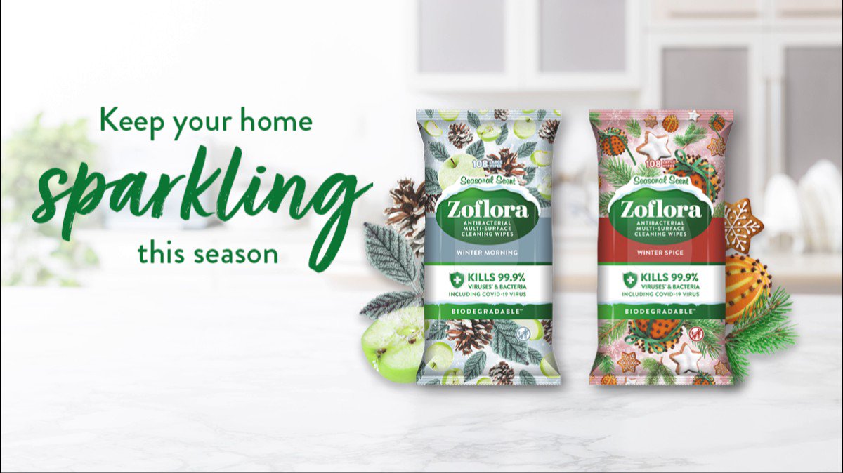 Zoflora Anti-Bac Cleaning Wipes - Winter Morning (96's)