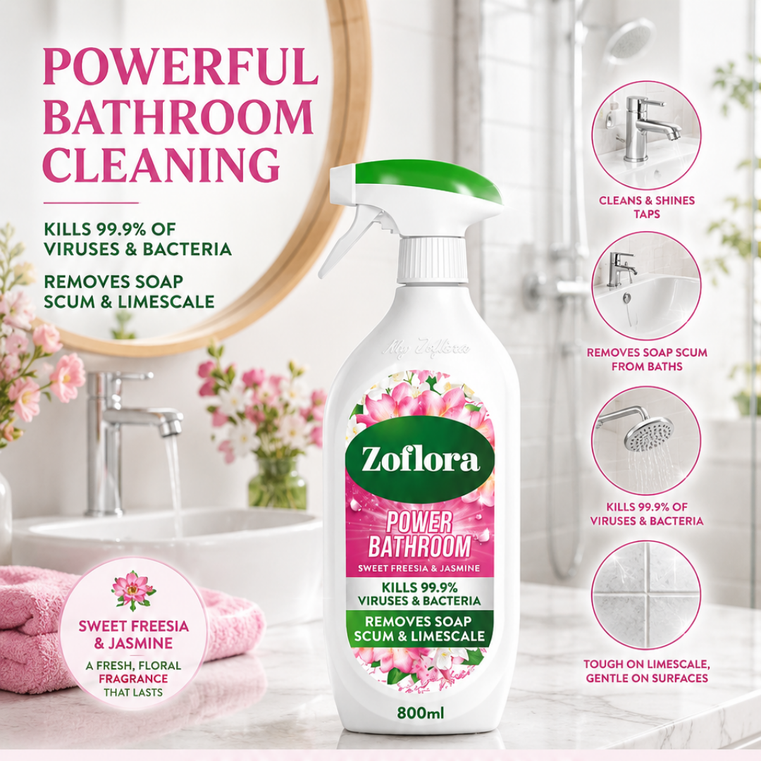 Zoflora Bathroom - Freesia & Jasmine (800ml)
