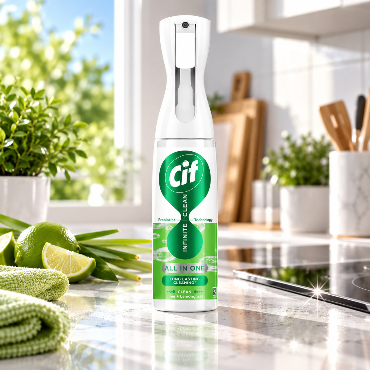 Cif Infinite Clean All in One Cleaner Spray β Lime and Lemongrass 280ml - Pre Order now for Mid October Shipping