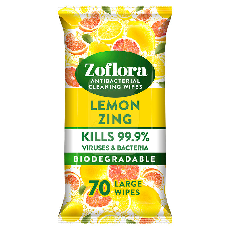 Zoflora Anti-Bac cleaning wipes - Lemon Zing - Pre order for mid sept delivery