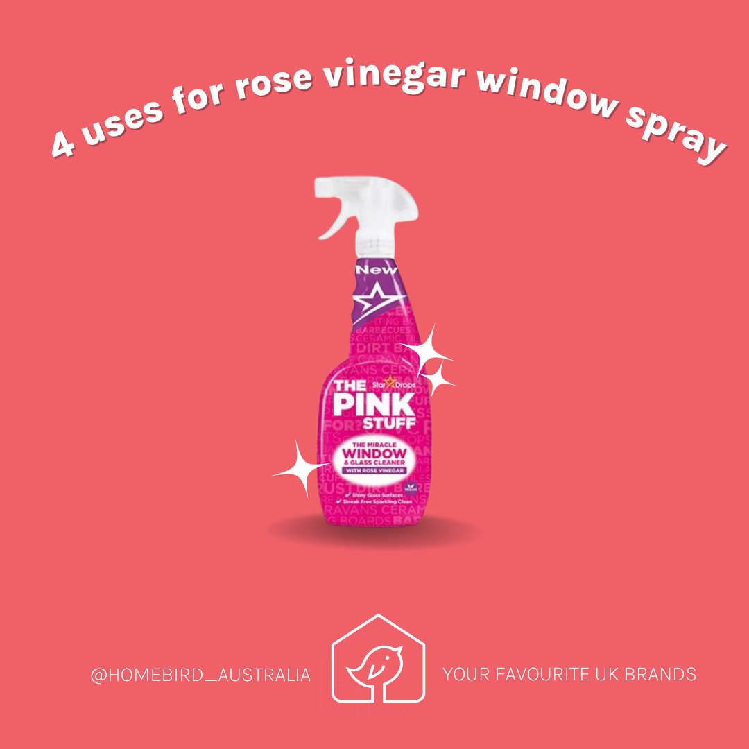 English cleaning must-have: Pink Stuff Window Rose Spray