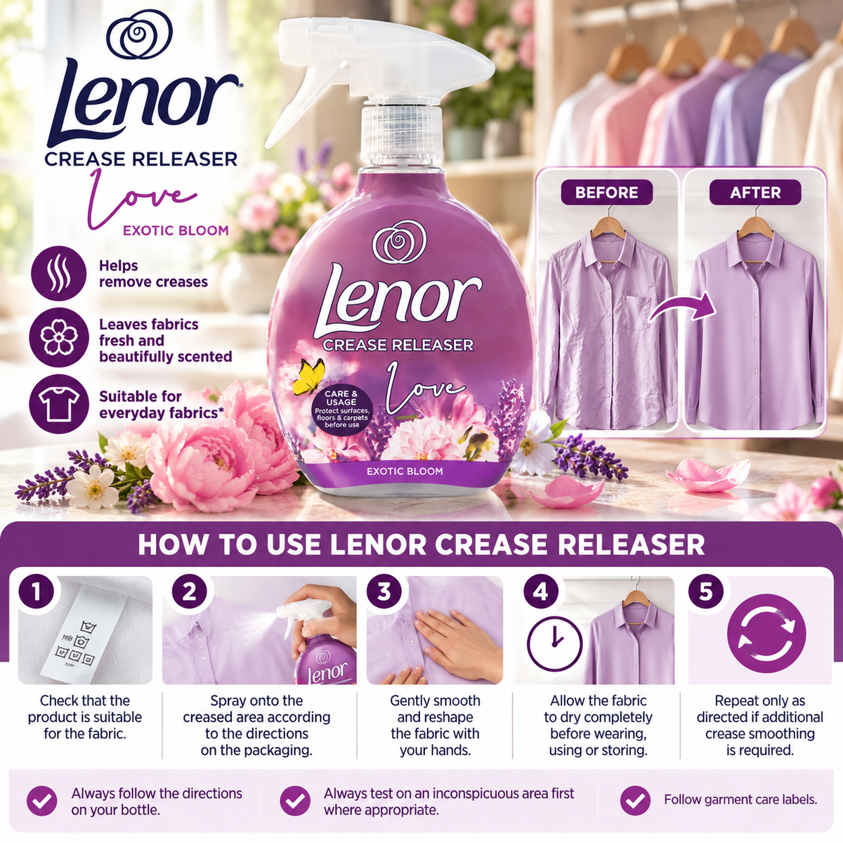 Lenor Crease Release - Exotic Bloom