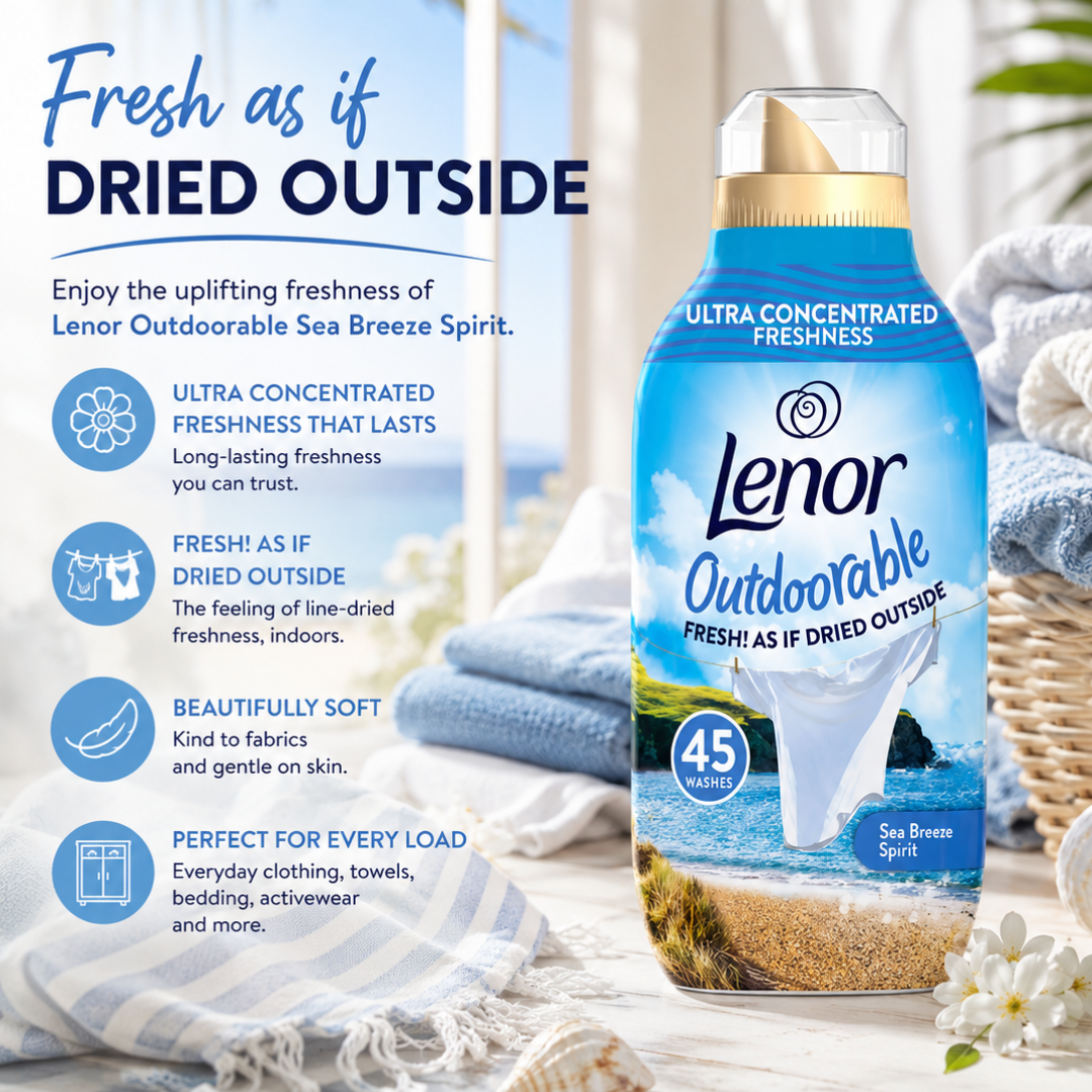 Lenor Outdoorable - Sea Breeze - 45w - Pre order now for Mid August Shippping