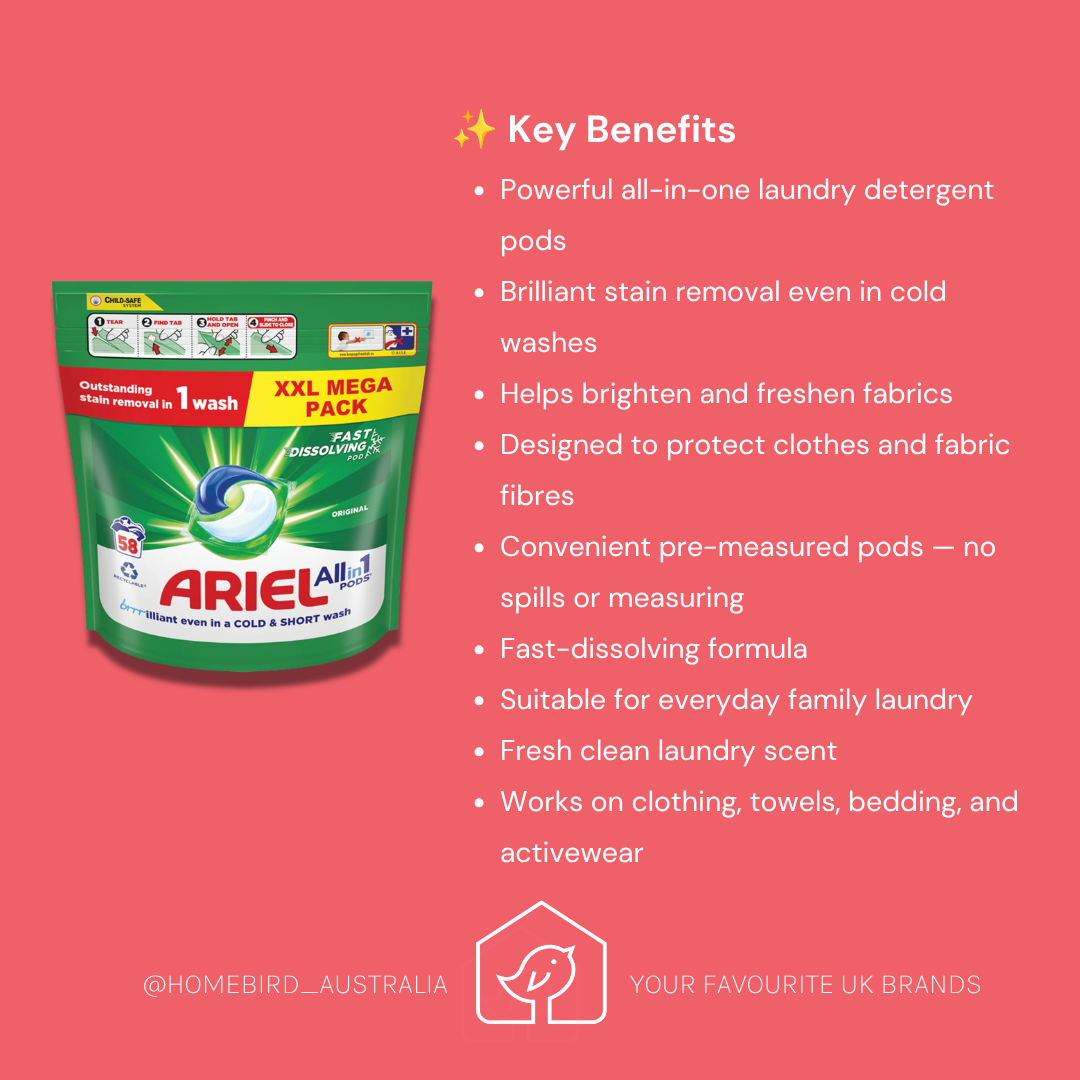Ariel All in One Pods – Original – 58 Mega Pack
