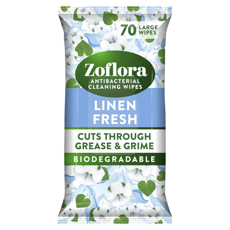 Zoflora Linen Fresh Wipes - 70 pack