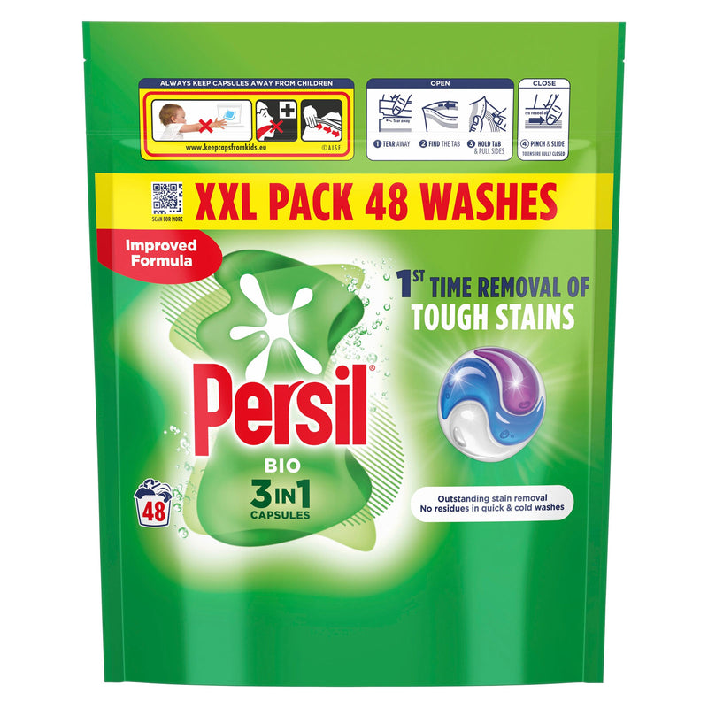 Persil 3 in 1 Capsules - Bio (48 washes)