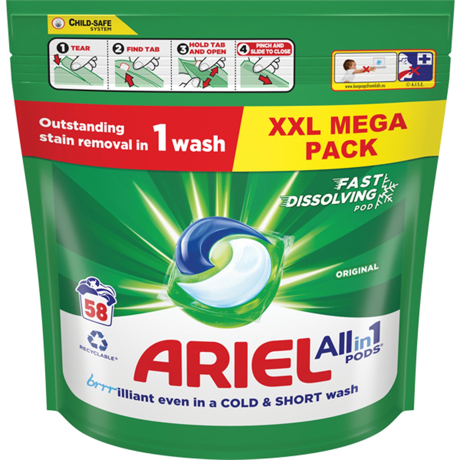 Ariel all in one pods - original 58 mega Pack