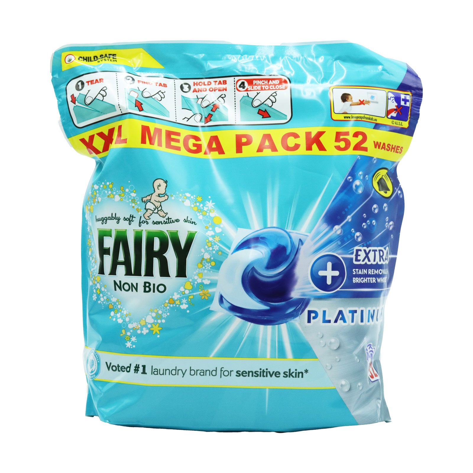 Fairy Platinum Pods with extra stain remover - 52w