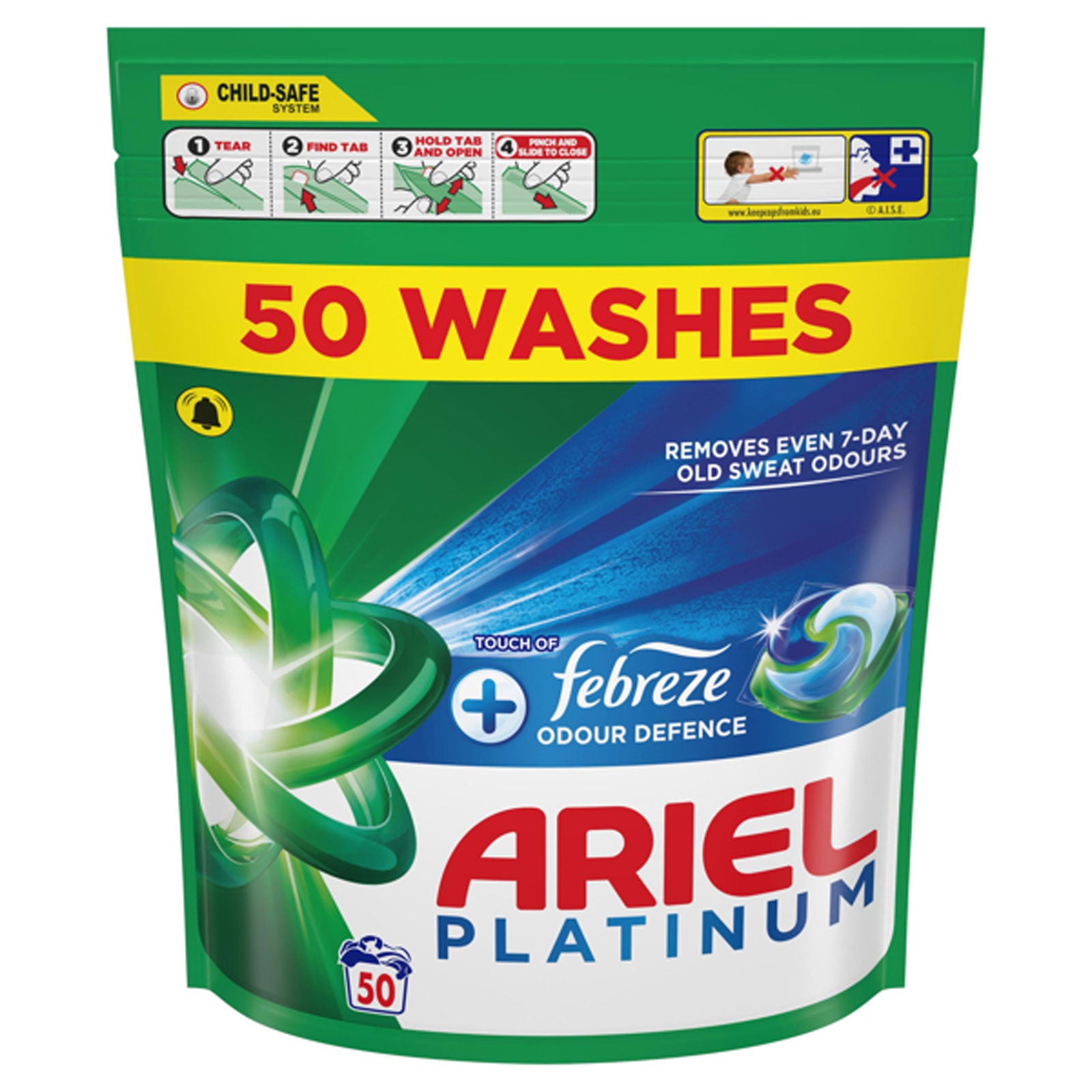 Ariel Platinum Pods - With Febreze - 50w