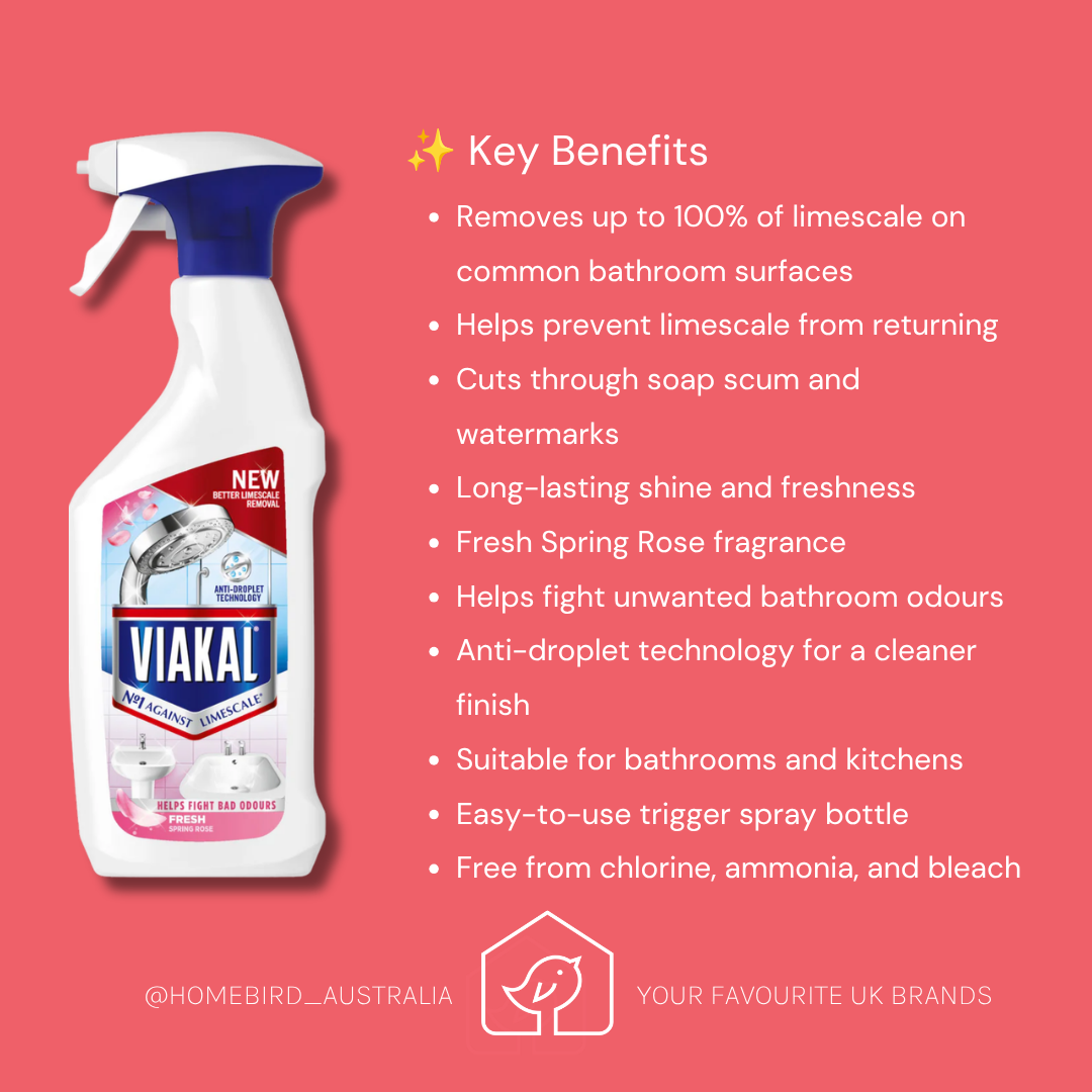 Viakal Spray - Fresh Spring Rose - 500ml