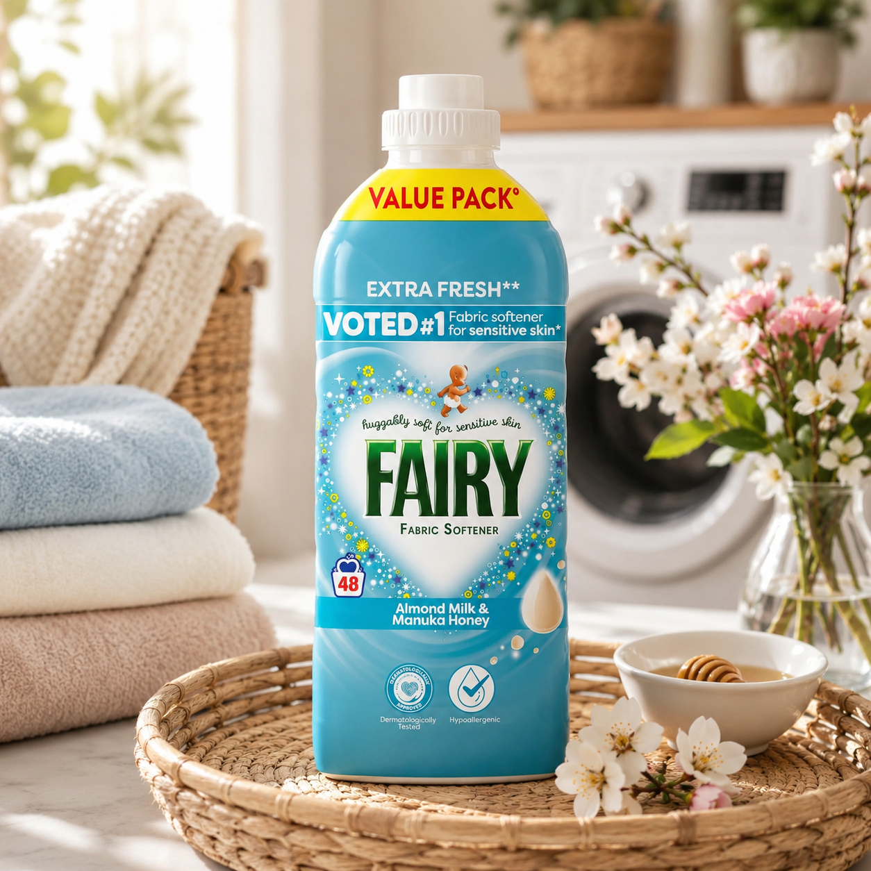 Fairy Fabric Conditioner - Almond Milk and Honey - 48w - Pre order now for Mid August Shipping