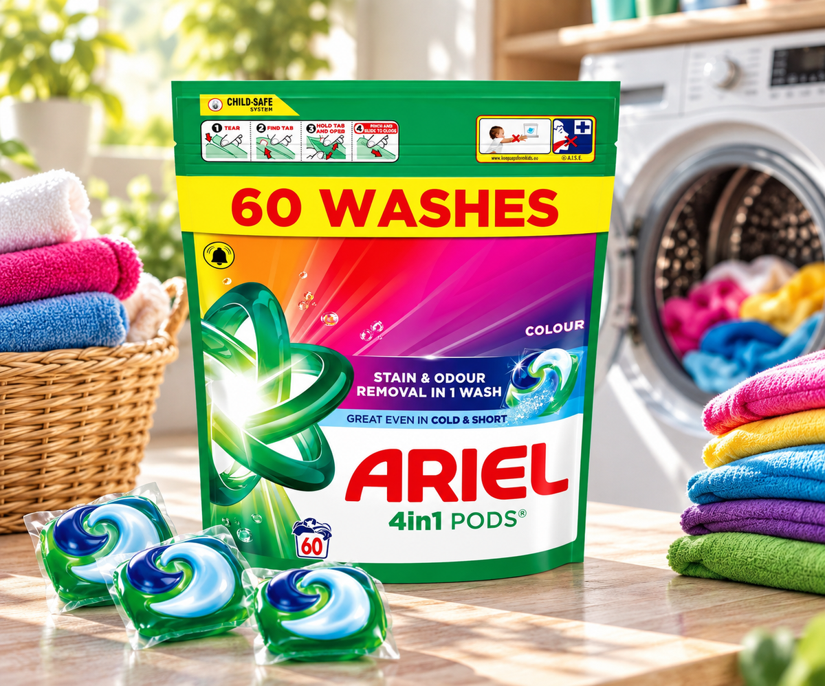 Ariel Colour Pods - 60w mega pack
