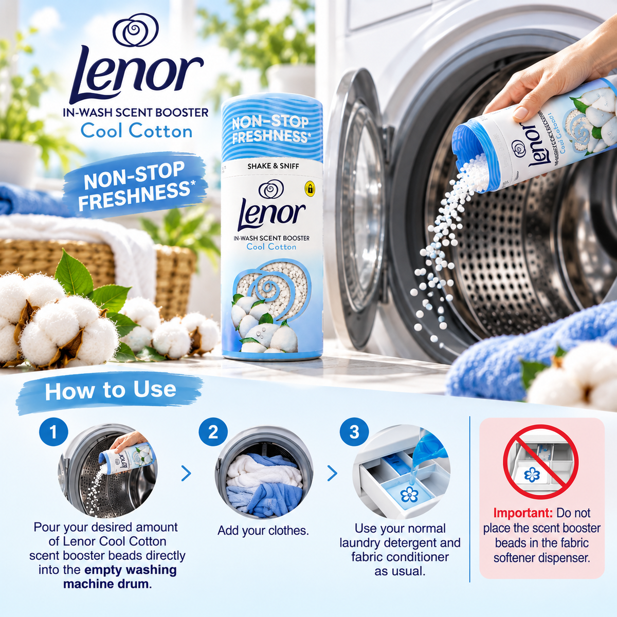 Lenor Beads - Cool Cotton - 155g
