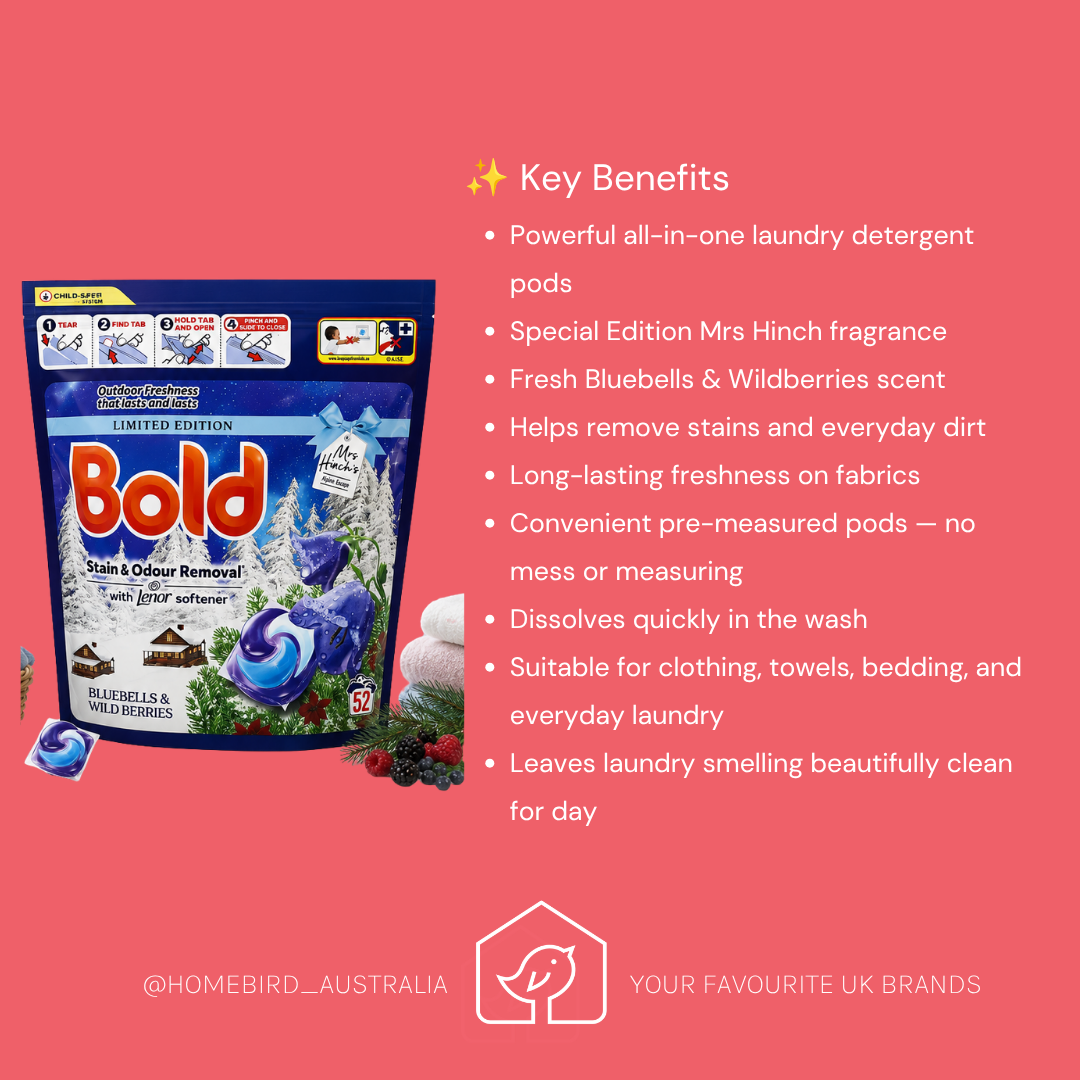 Bold Pods - Special edition Mrs Hinch Bluebells and Wildberries -52w benefits