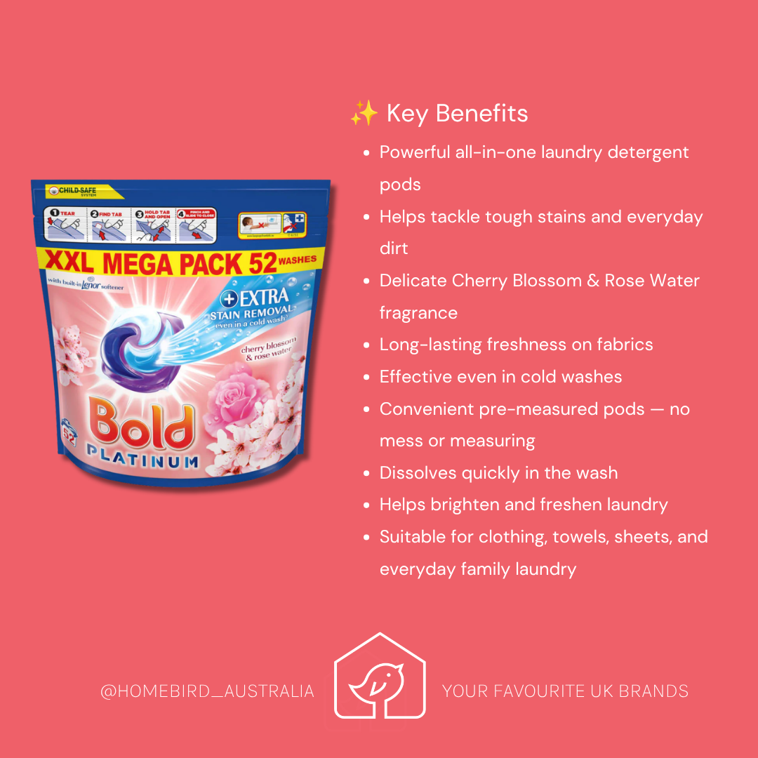 Bold all in one Platinum Cherry Blossom (52w) Benefits