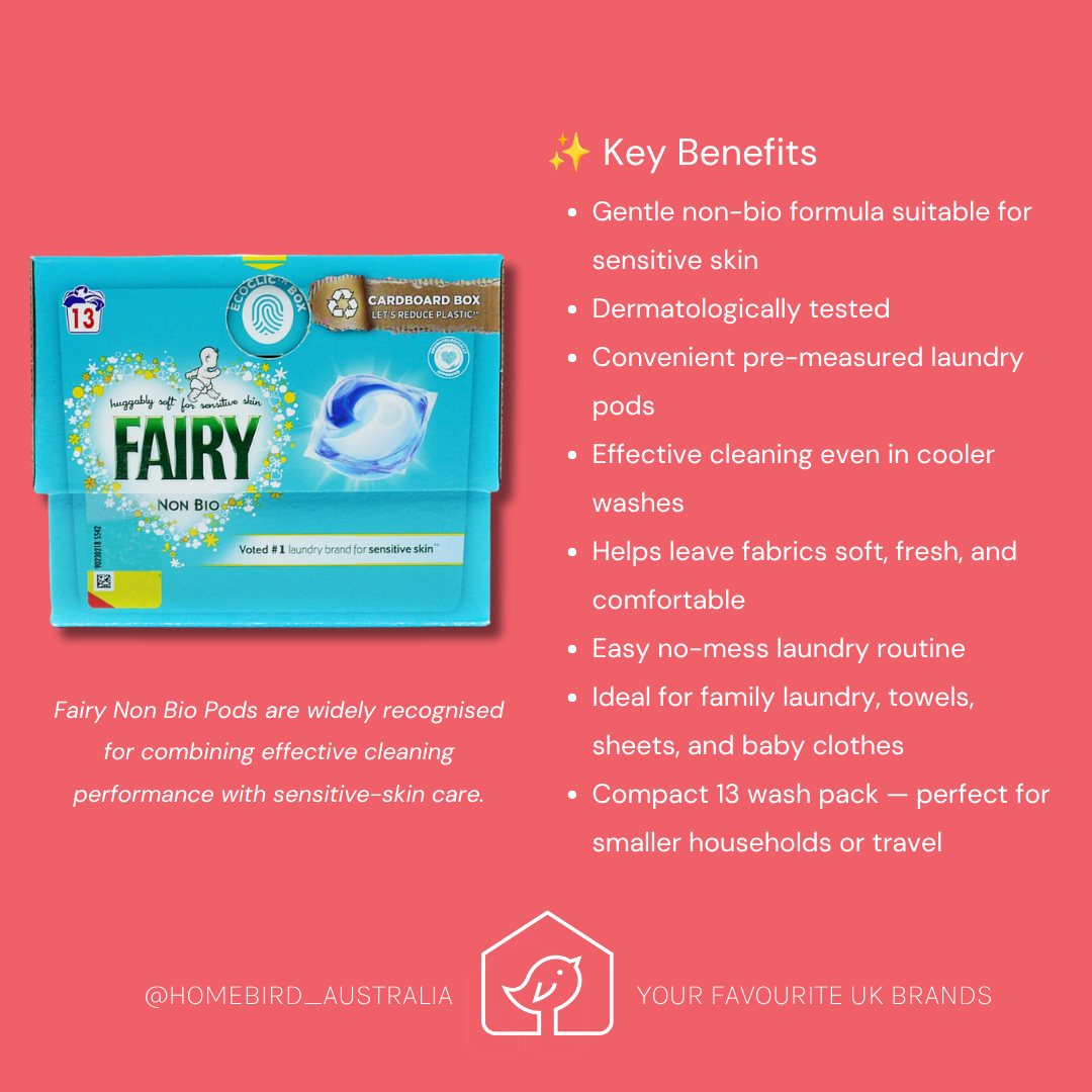 Fairy Non Bio Pods (13 wash) Benefits