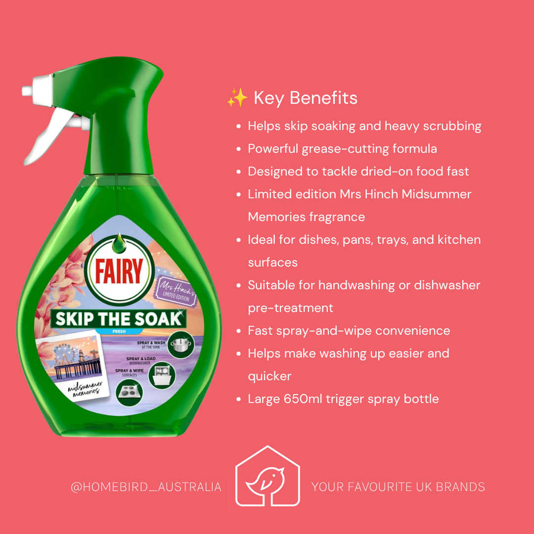 Fairy Skip The Soak - Limited Edition Mrs Hinch Midsummer Memories - 650ml benefits