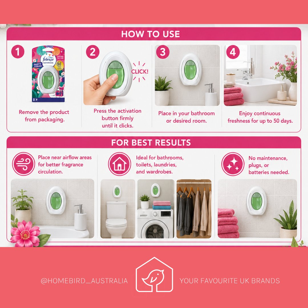 Febreze Bathroom Air Freshener - Party in Bloom How to use