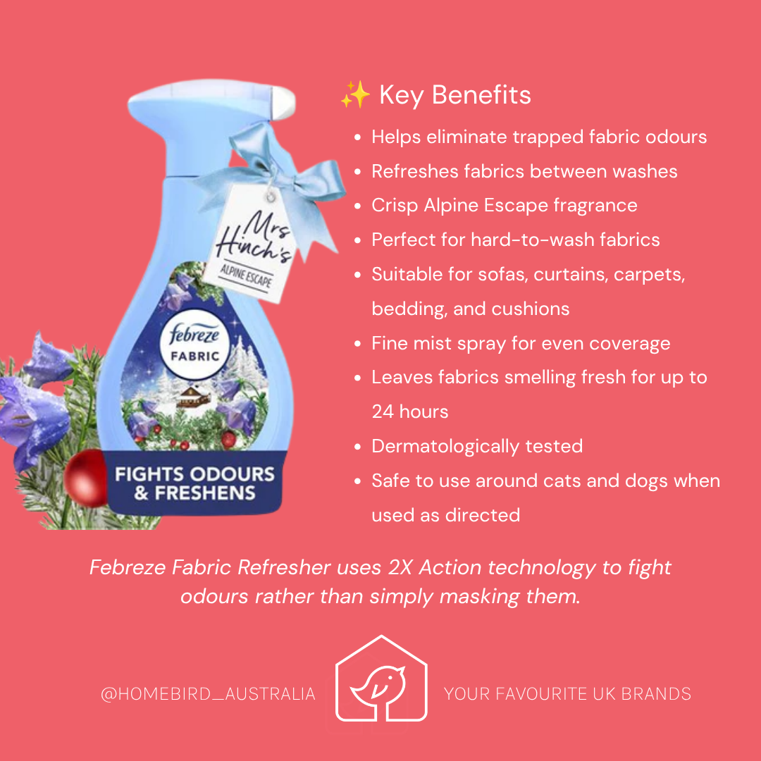 Febreze Fabric Spray - Alpine Escape Benefits