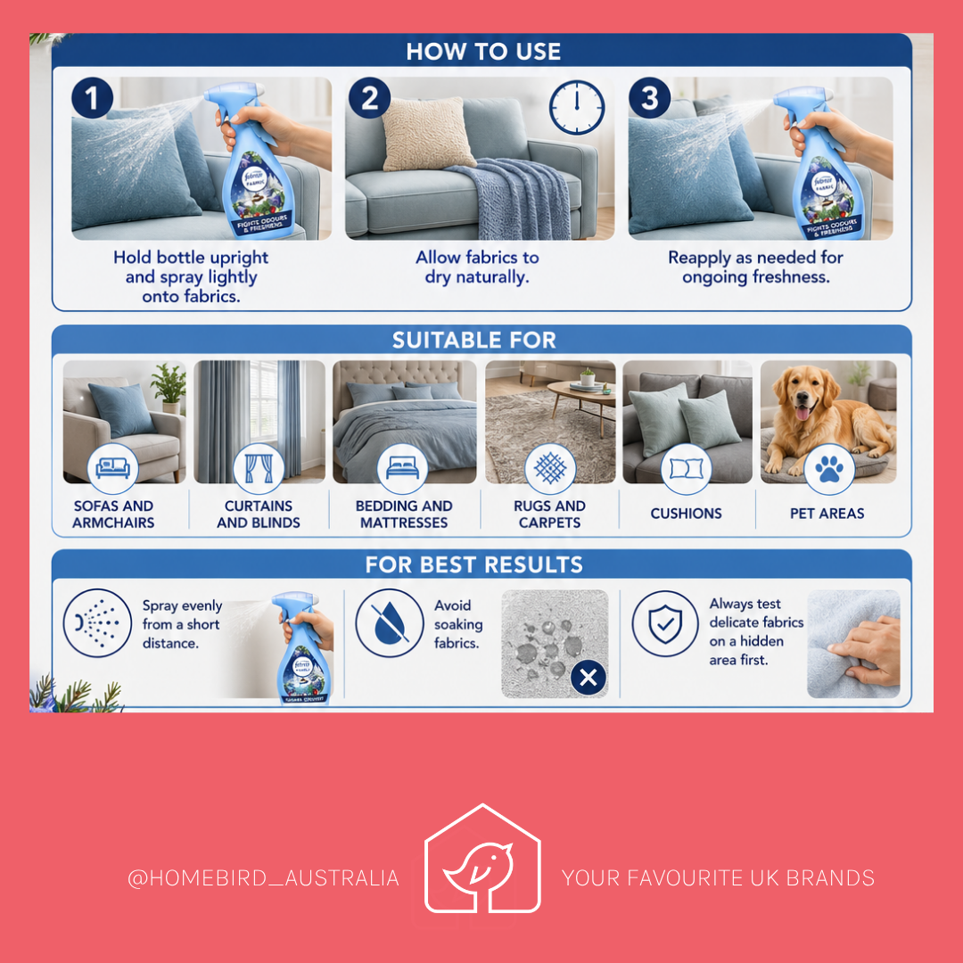 Febreze Fabric Spray - Alpine Escape How to use