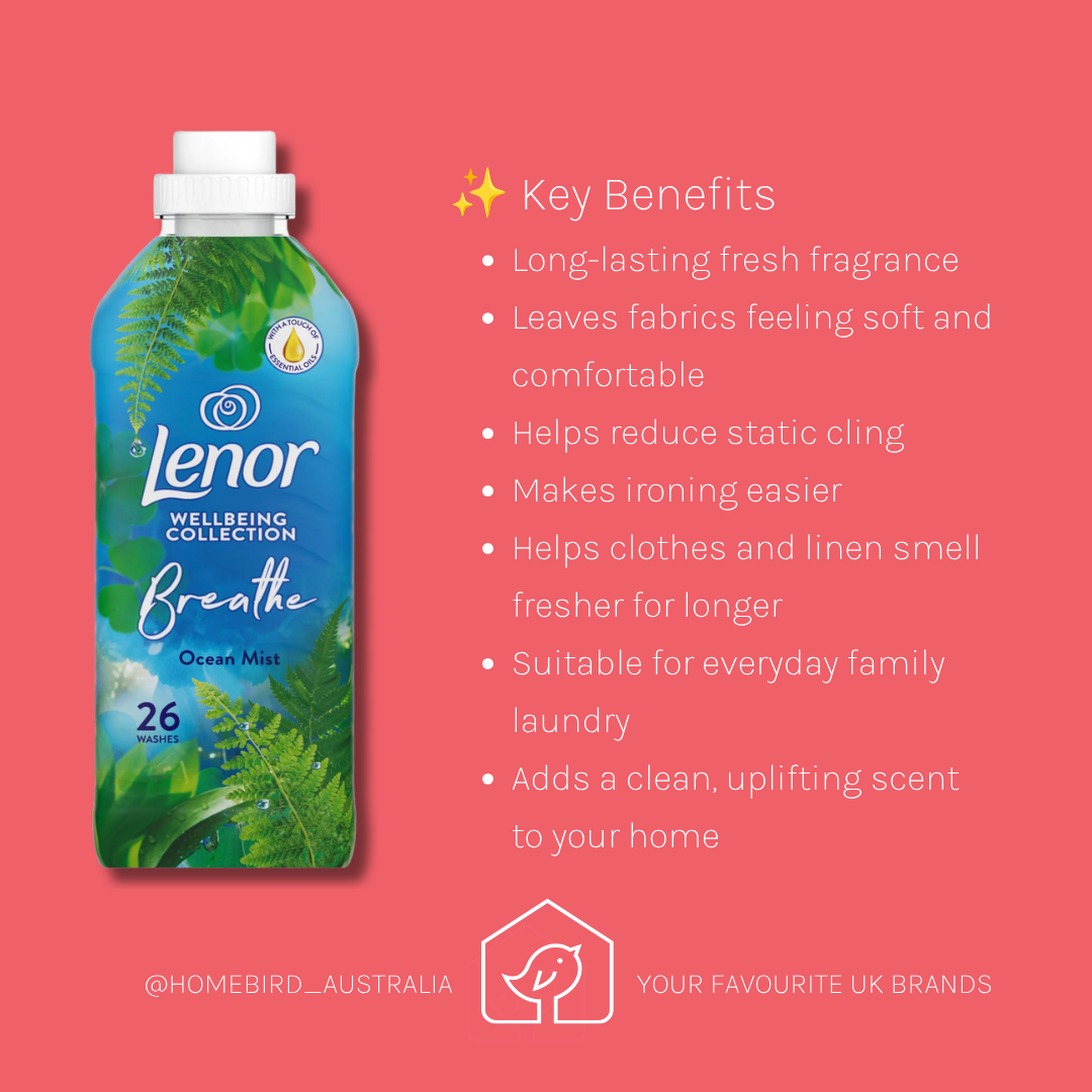 Lenor Fabric Conditioner - Ocean Mist (26w) Benefits