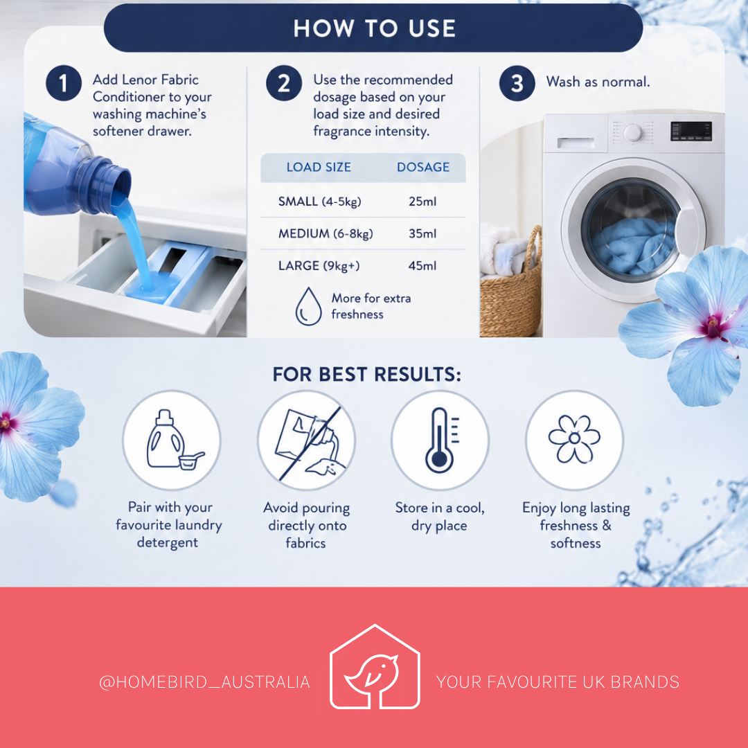 Lenor Fabric Conditioner - Spring Awakening 27w How to use