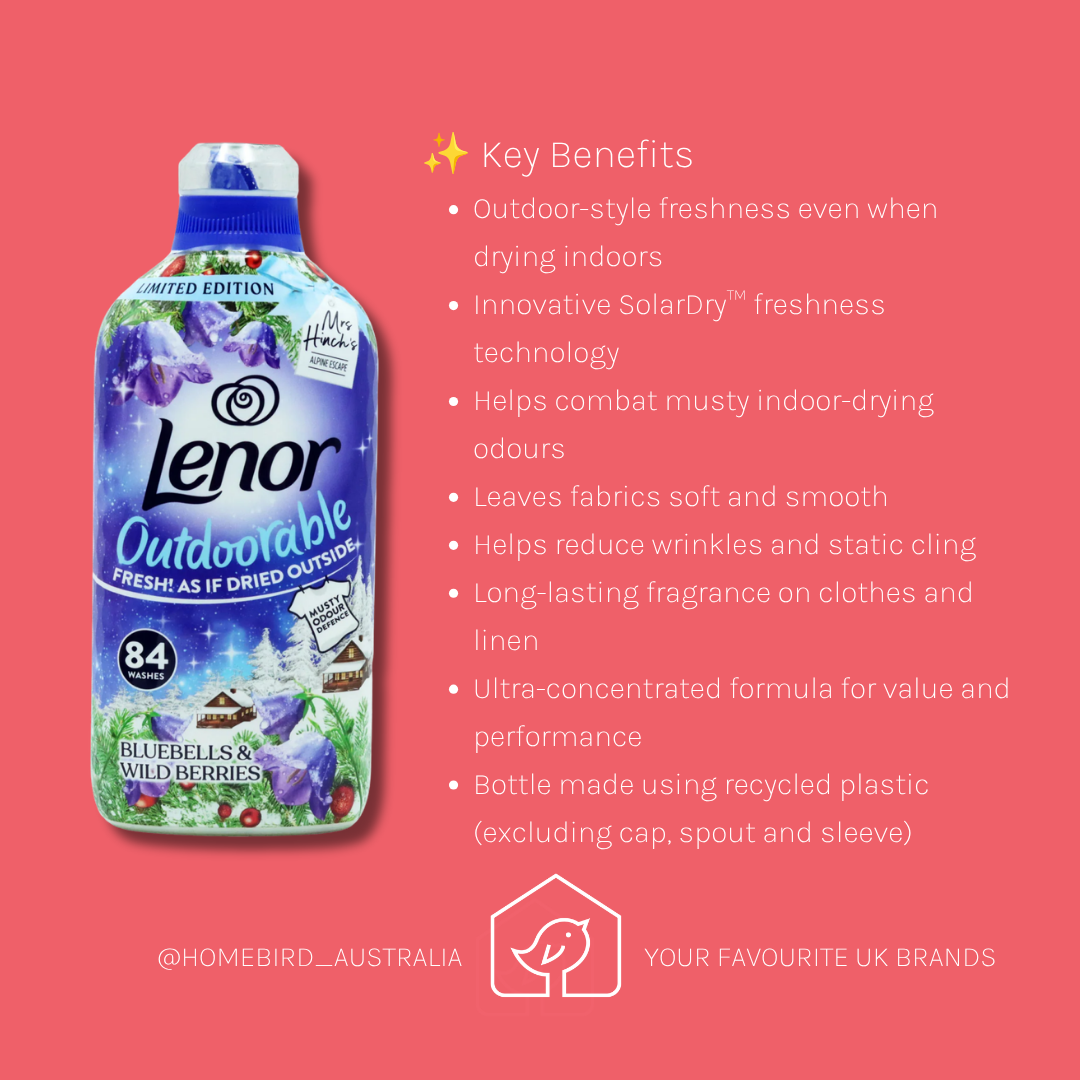 Lenor Outdoorable - Mrs Hinch Alpine Escape - Large 84w Benefits