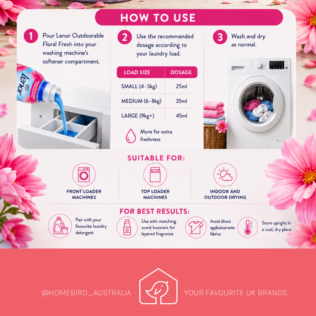 Lenor Outdoorable 50w - Floral Fresh How to use