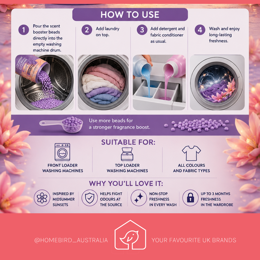 Lenor Scent Booster Beads - Special Edition Mrs Hinch Midsummer Memories - 155g How to use