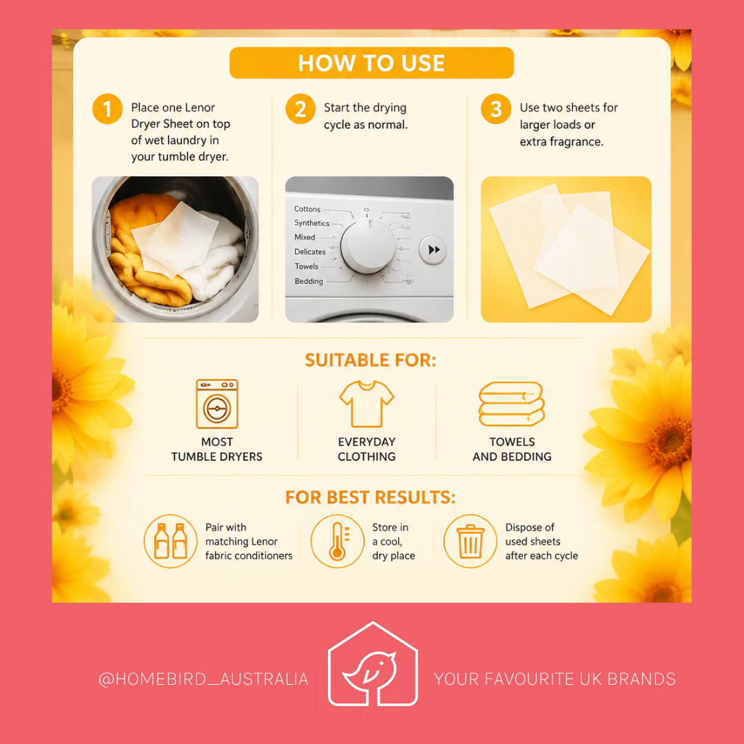 Lenor Tumble Dryer Sheets - Summer Breeze How to use