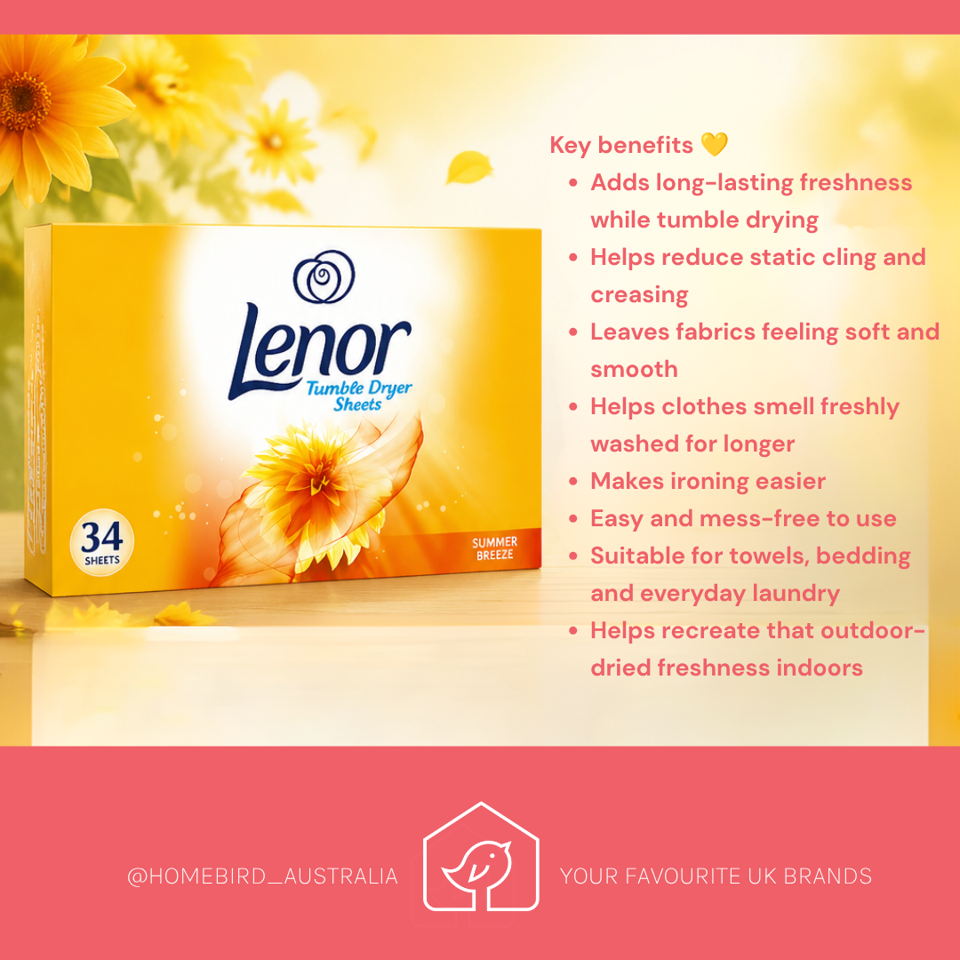 Lenor Tumble Dryer Sheets - Summer Breeze benefits