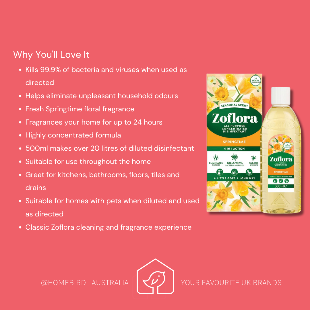 Zoflora Concentrated Disinfectant – Springtime – 500ml - Due in October