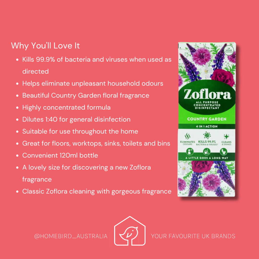 Zoflora Country Garden - Concentrated Disinfectant - 120ml - Due in October