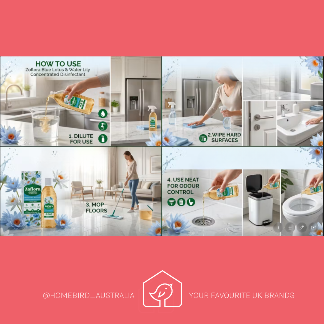Zoflora Disinfectant – Blue Lotus & Lily (250ml) How to use