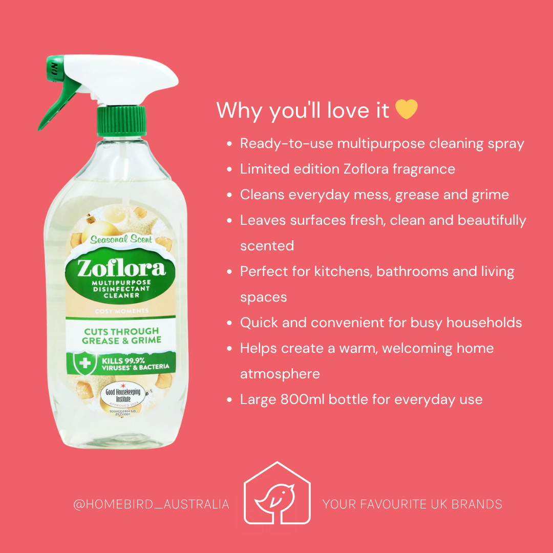 Zoflora Multipurpose Spray – Limited Edition – Cosy Moments – 800ml benefits