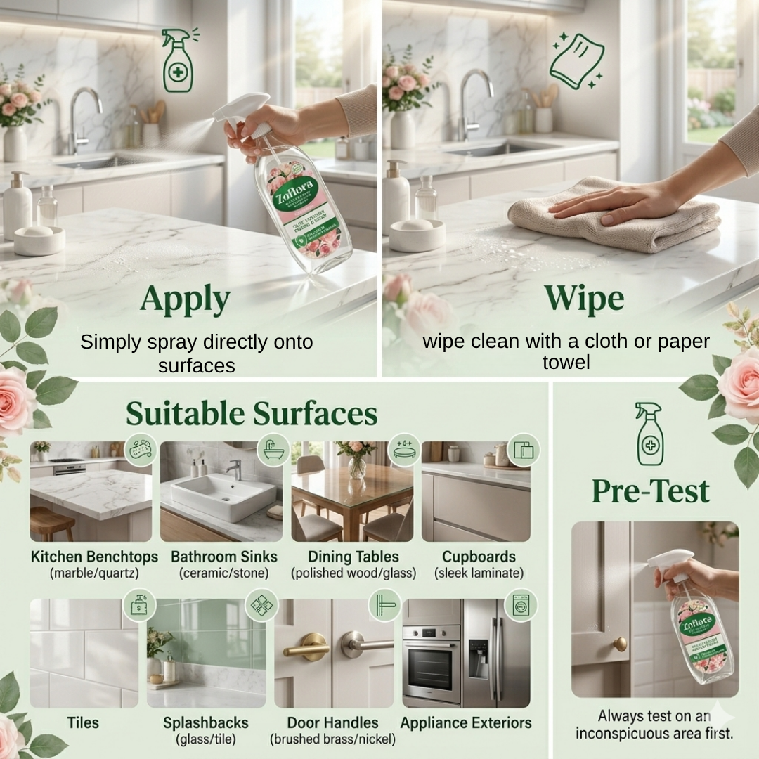 Zoflora Multipurpose Spray – Rose Garden How to use