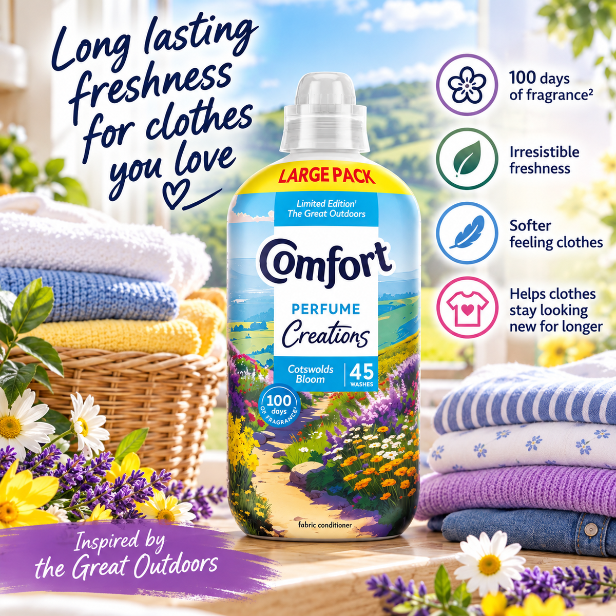 Comfort Creations Cotswold Bloom Fabric Conditioner -  45W -Pre order now for Mid October shipping